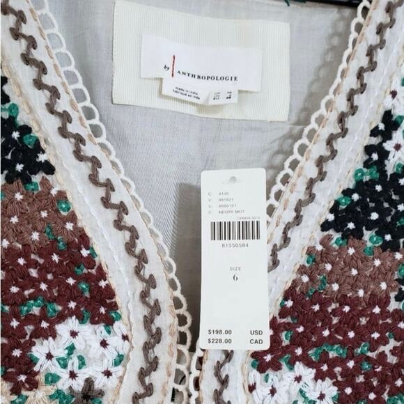 Anthropologie Printed V-Neck Maxi Dress Size 6 / 18.5 PTP New w/ Tag MSRP $198 - Picture 16 of 16